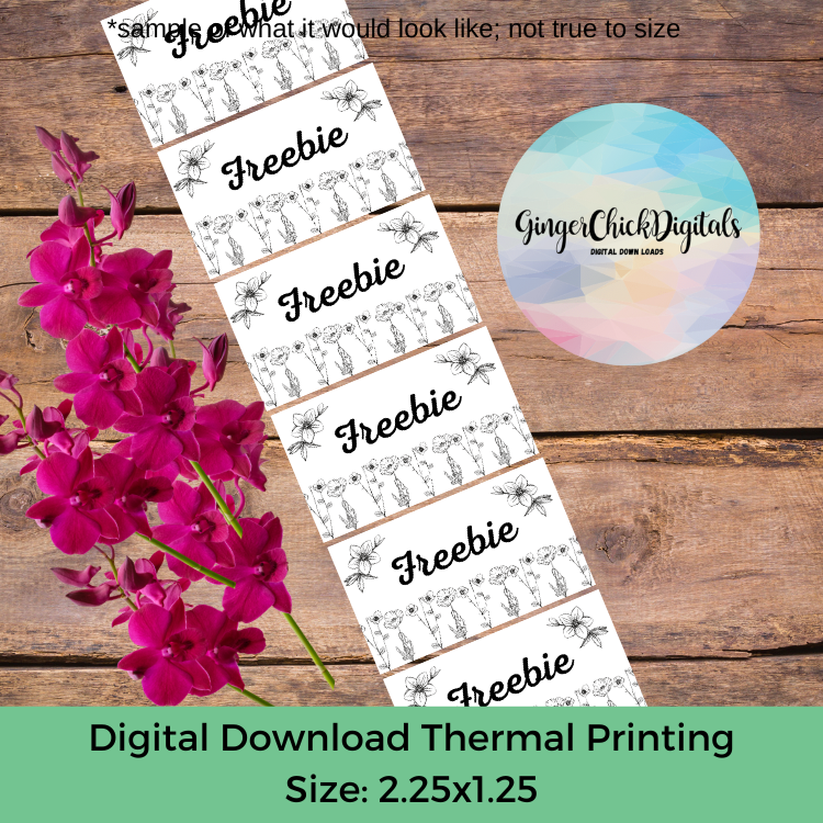 Freebie Garden Thermal Label