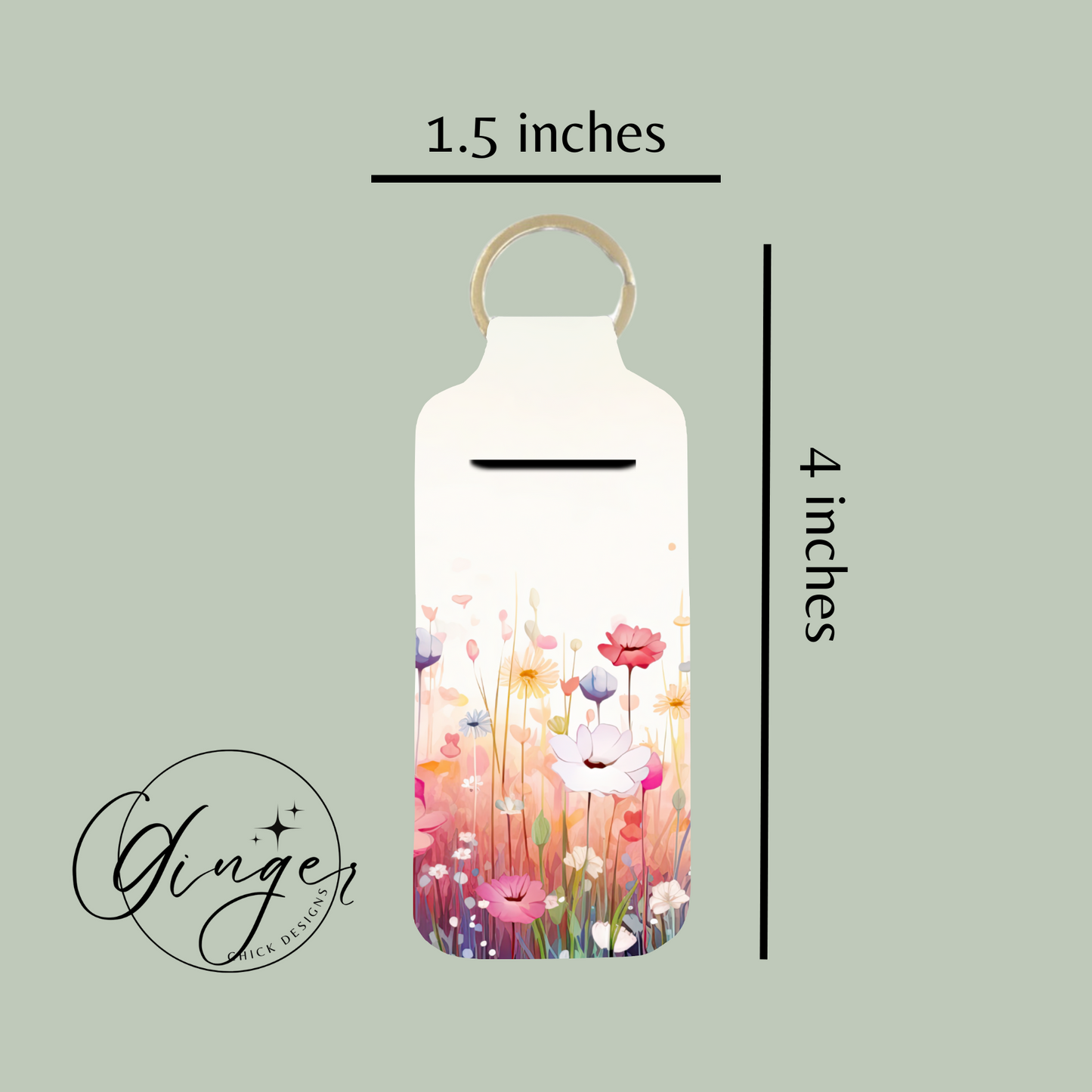 Flower Fields Lip Balm Keychain