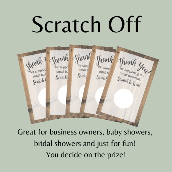 Wood Grain Digital Scratch-Off Ticket