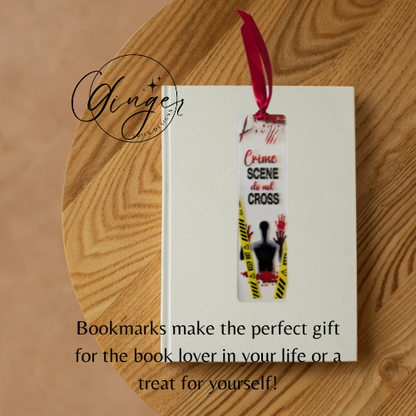 Crime Scene Do Not Cross Acrylic Bookmarks