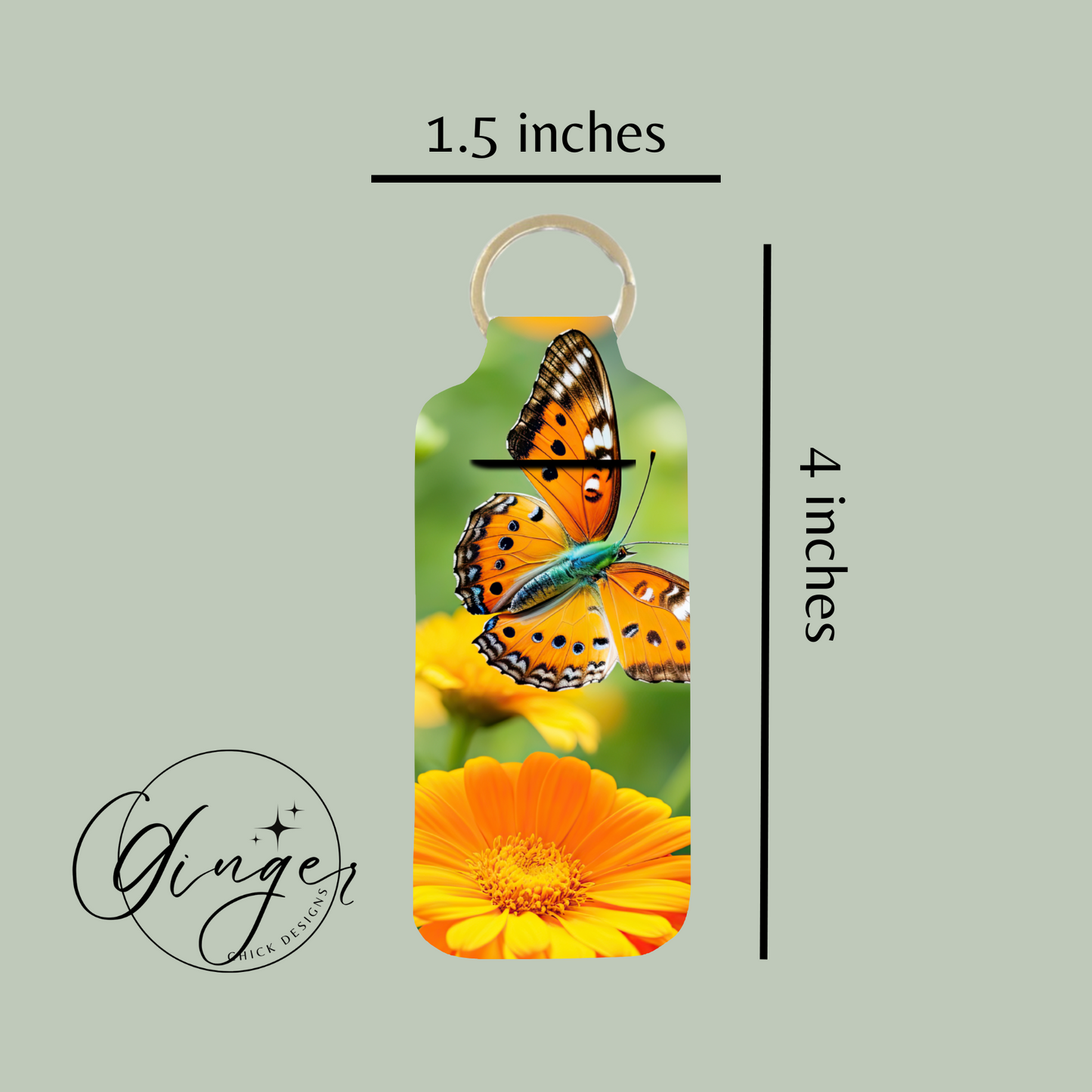 Monarch Butterfly Lip Balm Keychain