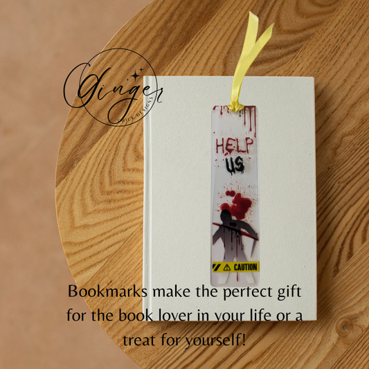 Help Us! Acrylic Bookmarks