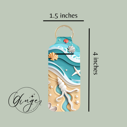 Sandy Beach Lip Balm Keychain