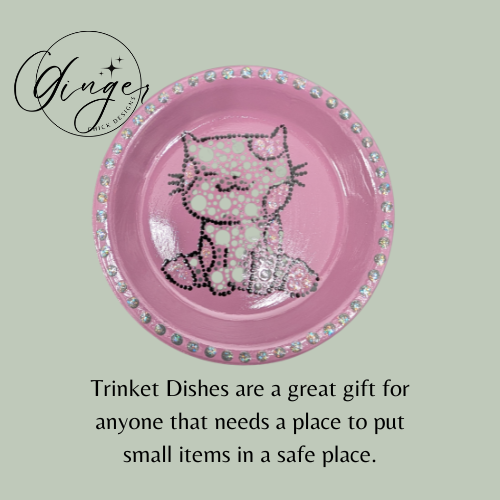 Dot Friend Lavender Kitty Trinket Dish