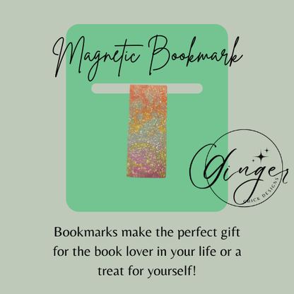 Creamsicle Leather Magnetic Bookmark