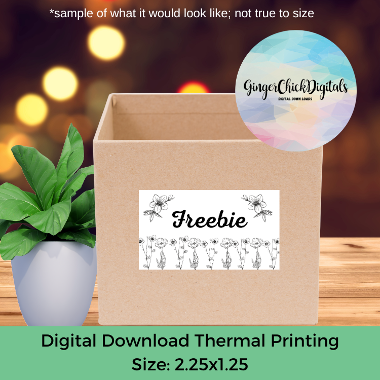 Freebie Garden Thermal Label