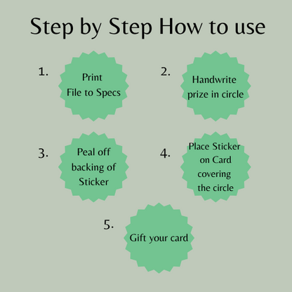 Green Plaid Digital Scratch Off Ticket
