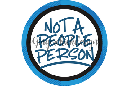 Anti-Social Blue Pin-Back Design