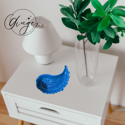 Blue Angel Wing Trinket Dish