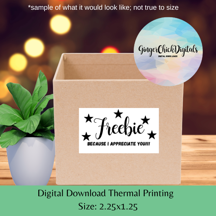 Freebie Stars Thermal Label