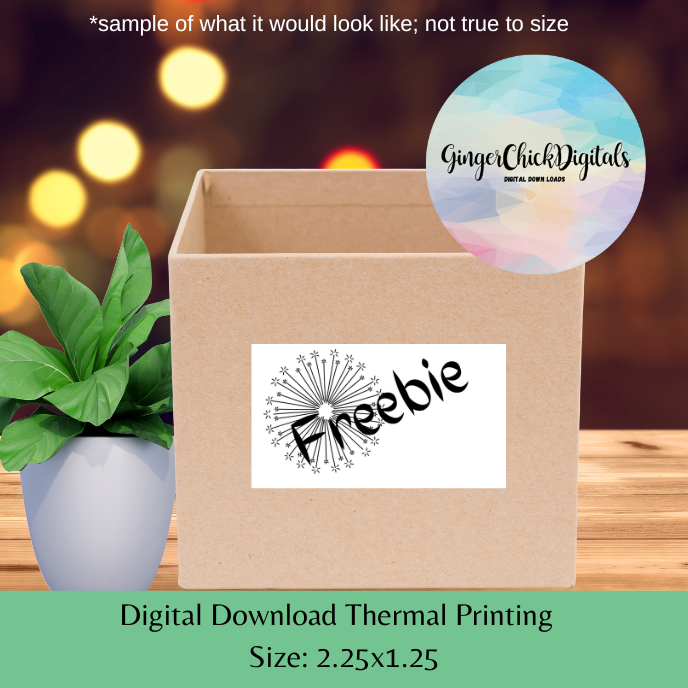 Dandilion Freebie Thermal Label