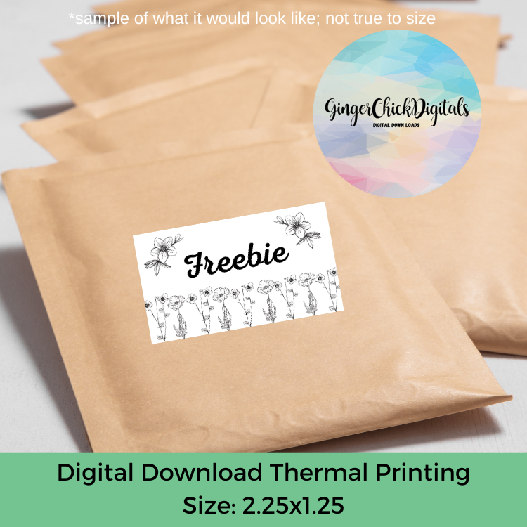 Freebie Garden Thermal Label