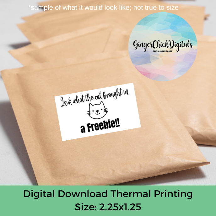 Cat Freebie Thermal Label