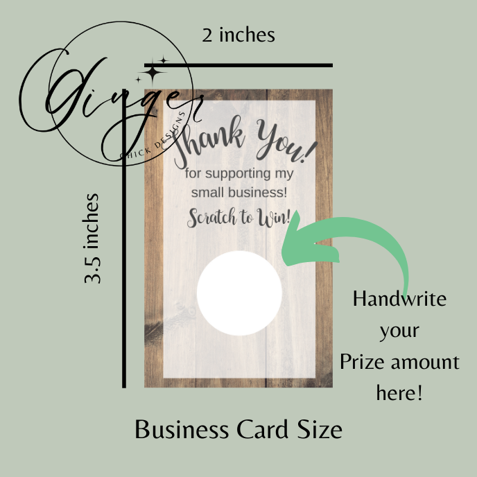 Wood Grain Digital Scratch-Off Ticket