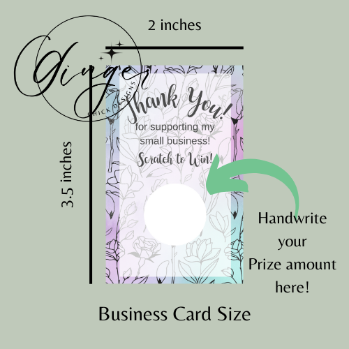 Water Color Flowers Digital Scratch-Off Ticket