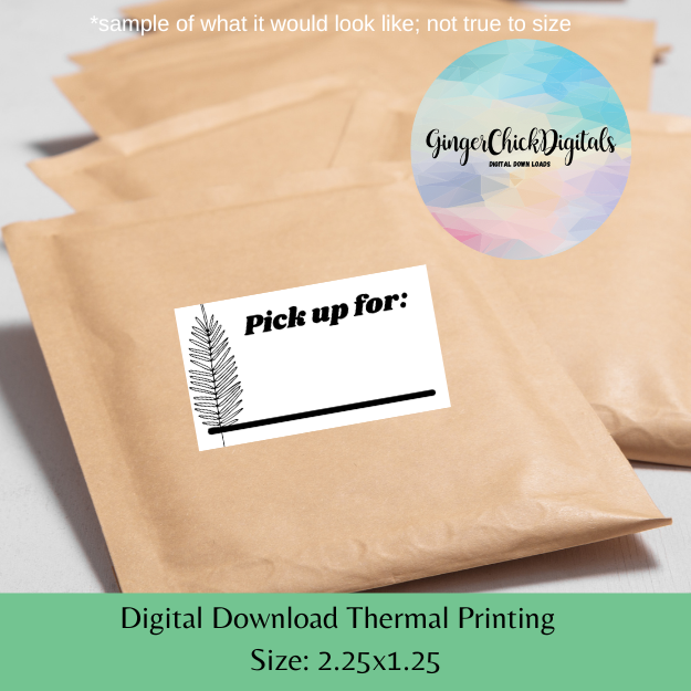 Tree Pick Up Thermal Label