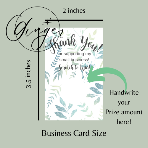 Greenery Digital Scratch-Off Ticket