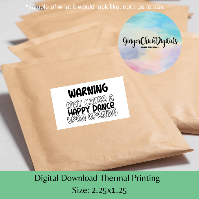 Warning Thermal Label