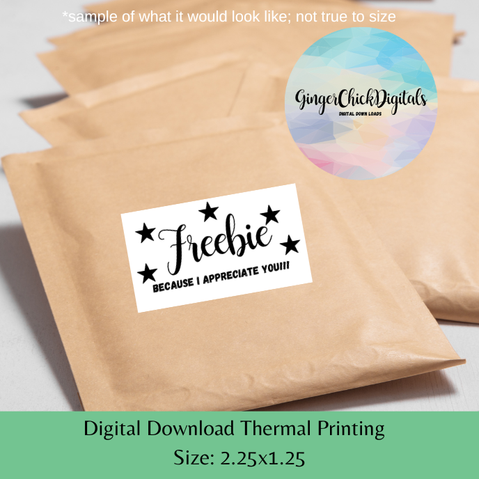 Freebie Stars Thermal Label