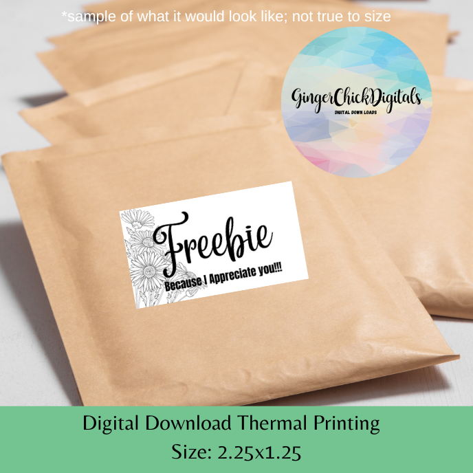 Freebie Thermal Label - Instant Download