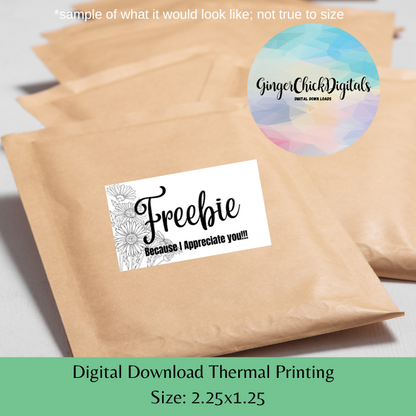 Freebie Thermal Label - Instant Download