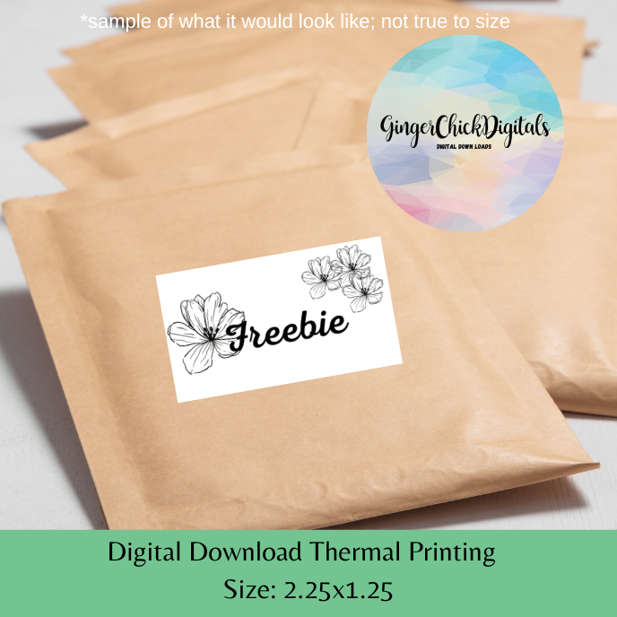 Flower Freebie Thermal Label