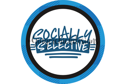 Anti-Social Blue Pin-Back Design