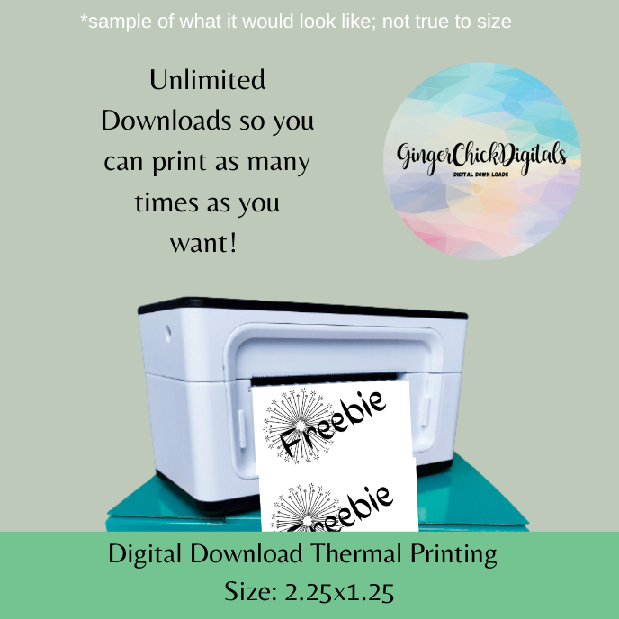 Dandilion Freebie Thermal Label