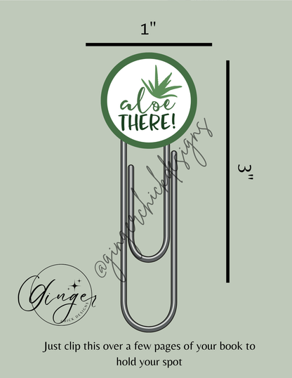 Aloe There! 3-Inch Paperclip Bookmark