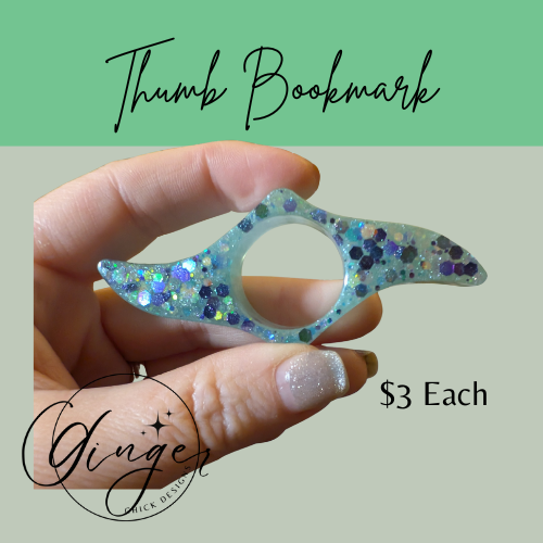 Aqua Fairy Thumb Bookmark
