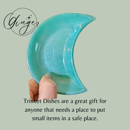 Aqua Moon Resin Trinket Dish