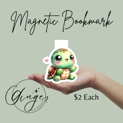 Baby Turtle Magnetic Bookmark