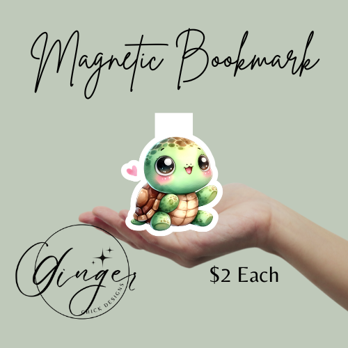 Baby Turtle Magnetic Bookmark