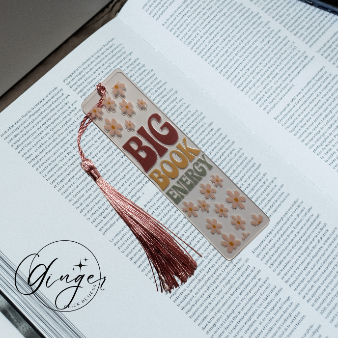 Big Book Energy Acrylic Bookmarks
