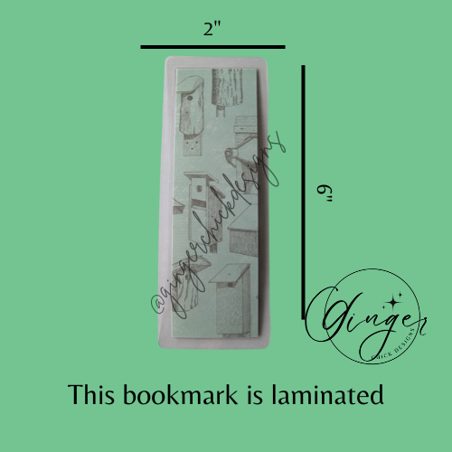Birdhouses Laminated Bookmark