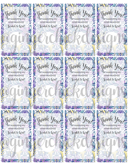 Bird Scratch Off Tickets Instant Download