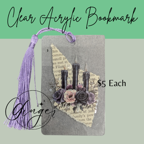 Black Candles Dictionary Acrylic Bookmark