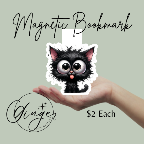 Black Cat Magnetic Bookmark