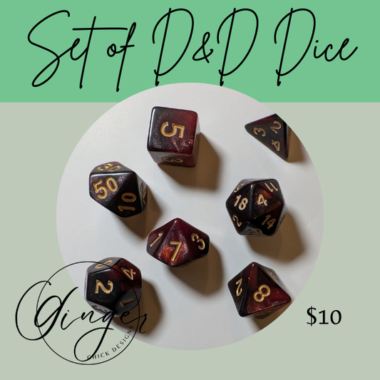 Infernal Ember Dice Set