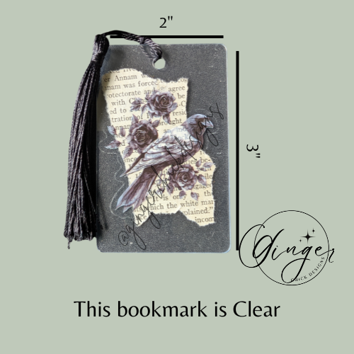 Black Bird Dictionary Acrylic Bookmark