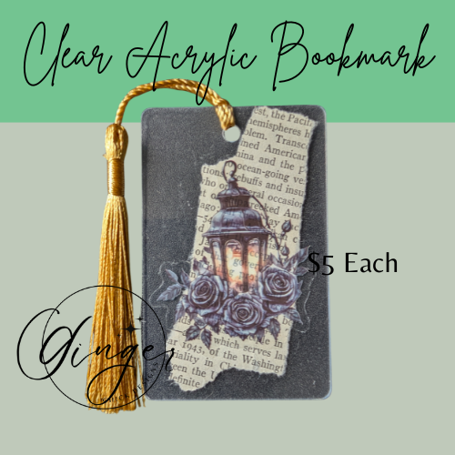 Black Hanging Lantern Dictionary Acrylic Bookmark