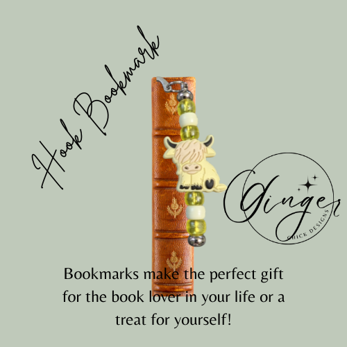 Blonde Highland Cow Hook Bookmark