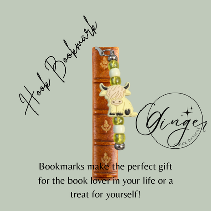 Blonde Highland Cow Hook Bookmark