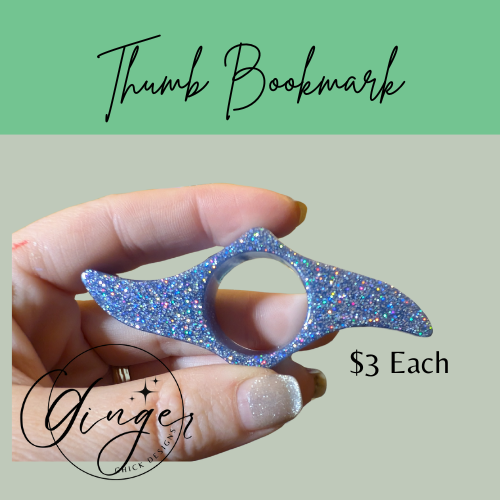 Blue Diamond Wave Thumb Bookmark