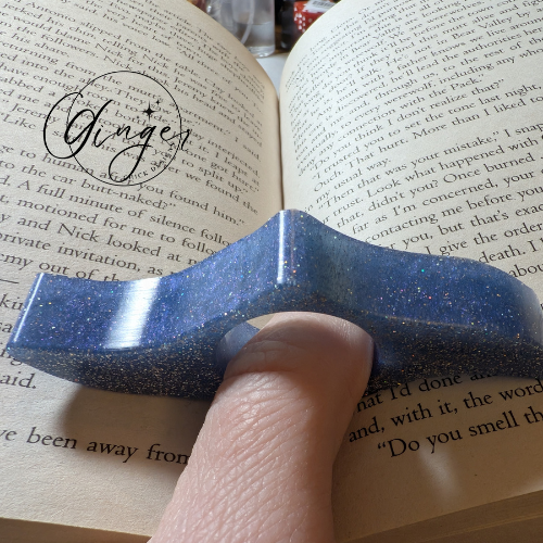 Blue Diamond Wave Thumb Bookmark
