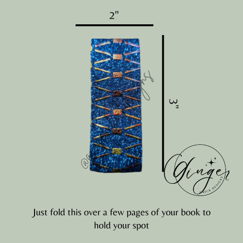 Blue Shoe Strings Leather Magnetic Bookmark