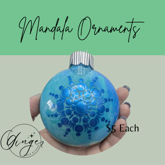 Mandala Art Round Disc Ornament – One of a Kind
