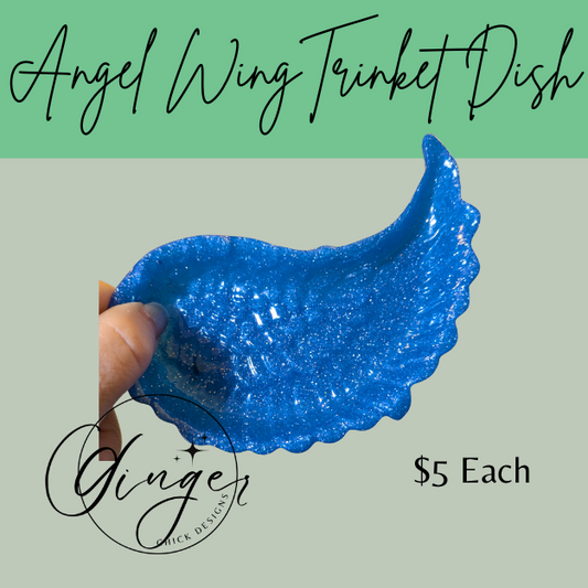 Blue Angel Wing Trinket Dish