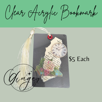 Book Time Dictionary Acrylic Bookmark