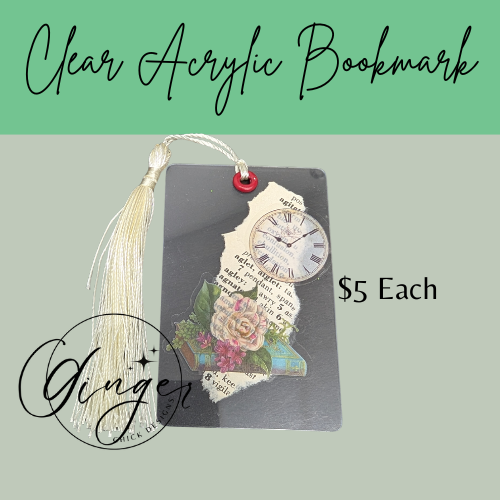 Book Time Dictionary Acrylic Bookmark
